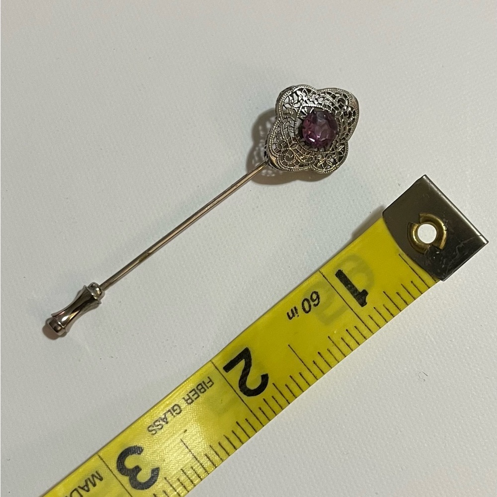 Vintage filigree stick pin